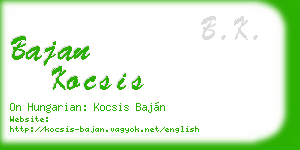 bajan kocsis business card